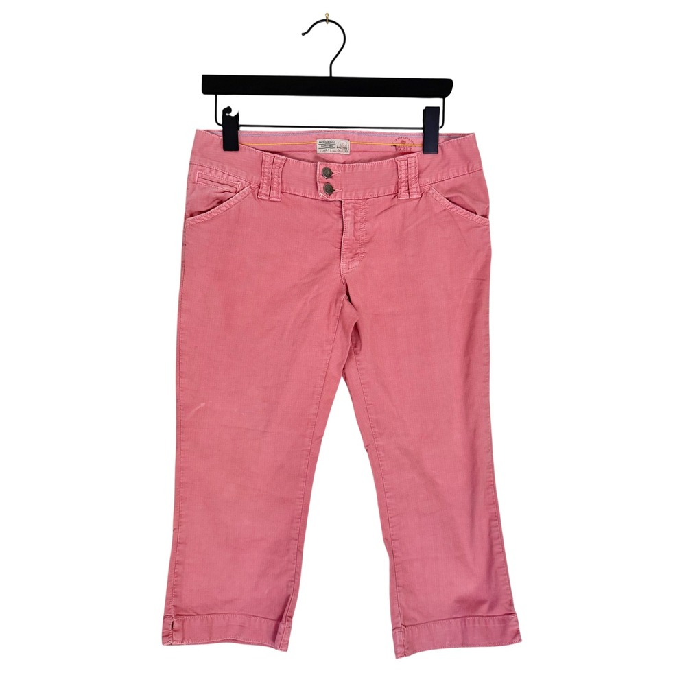 Y2K American Eagle Pink Low Rise Cropped Capri Pants Size 6